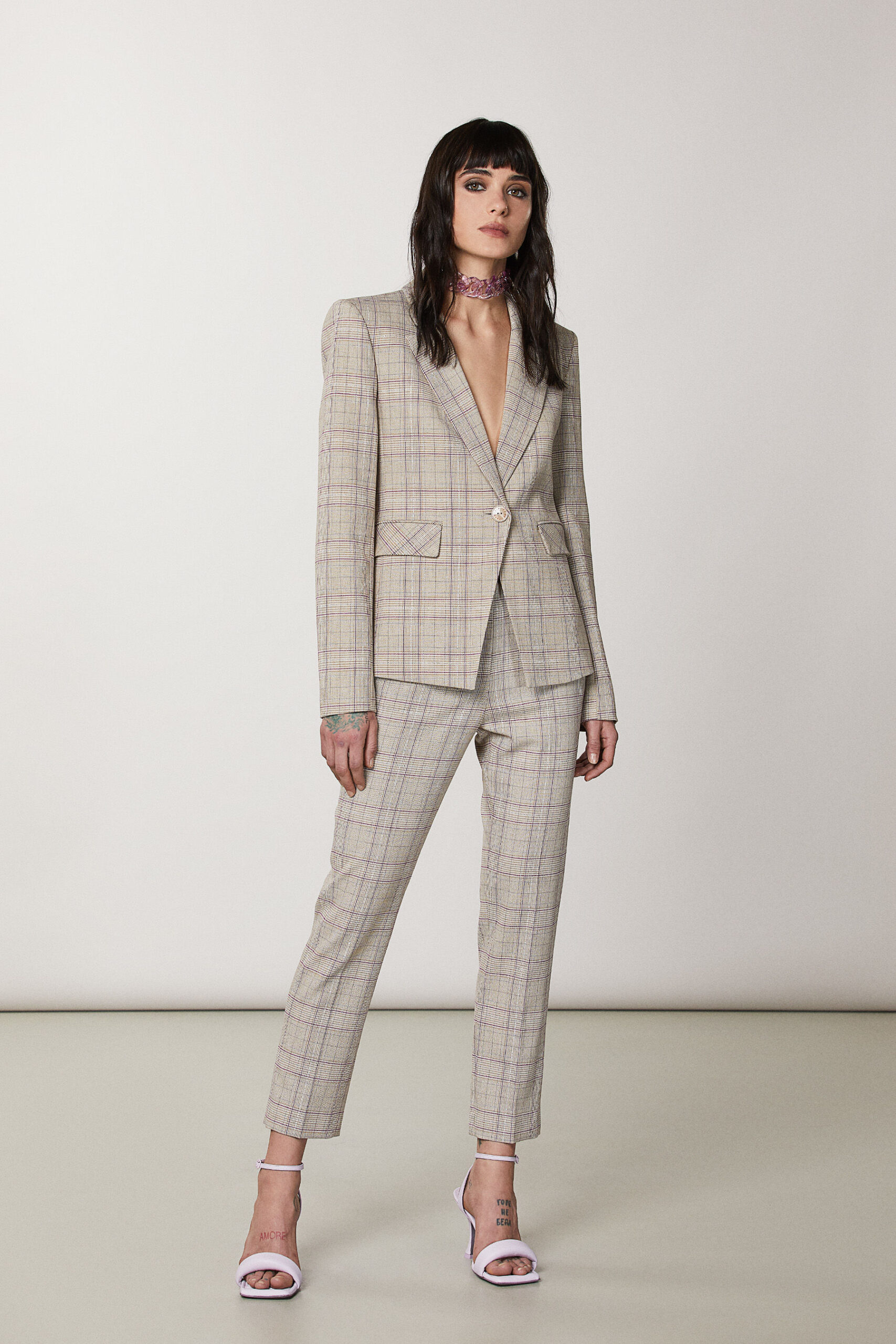 Completo Principe di Galles scaled - Tailleur Donna Patrizia Pepe Primavera Estate 2023