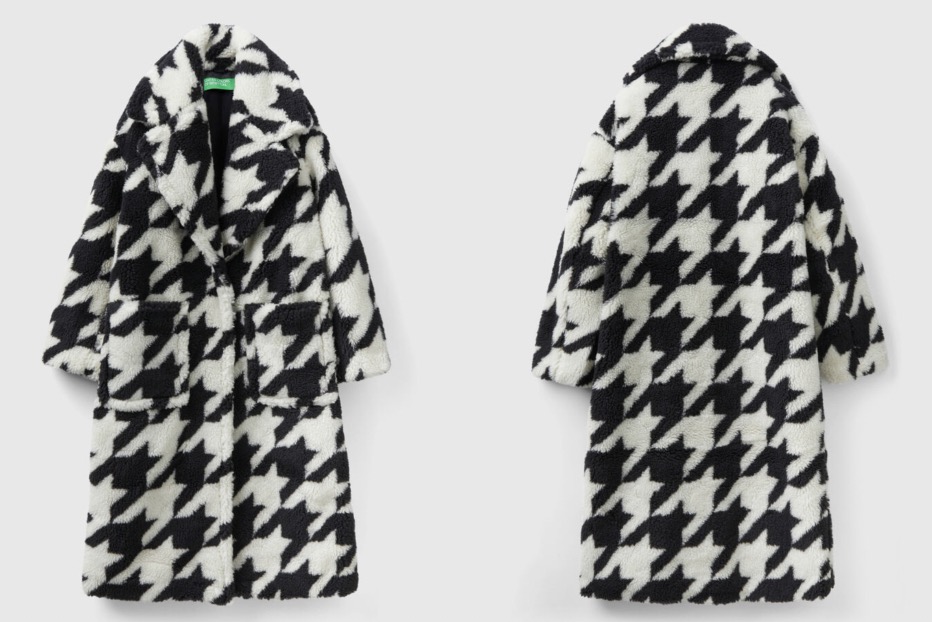 Benetton cappotto in pelliccia sintetica inverno 2023 2024 Benetton cappotto in pelliccia sintetica inverno 2023 2024