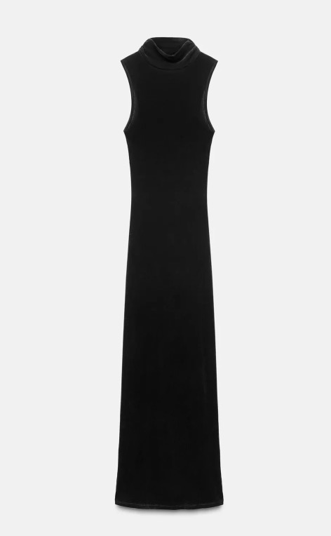 ZARA vestito lungo in velluto nero da sera ZARA vestito lungo in velluto nero da sera