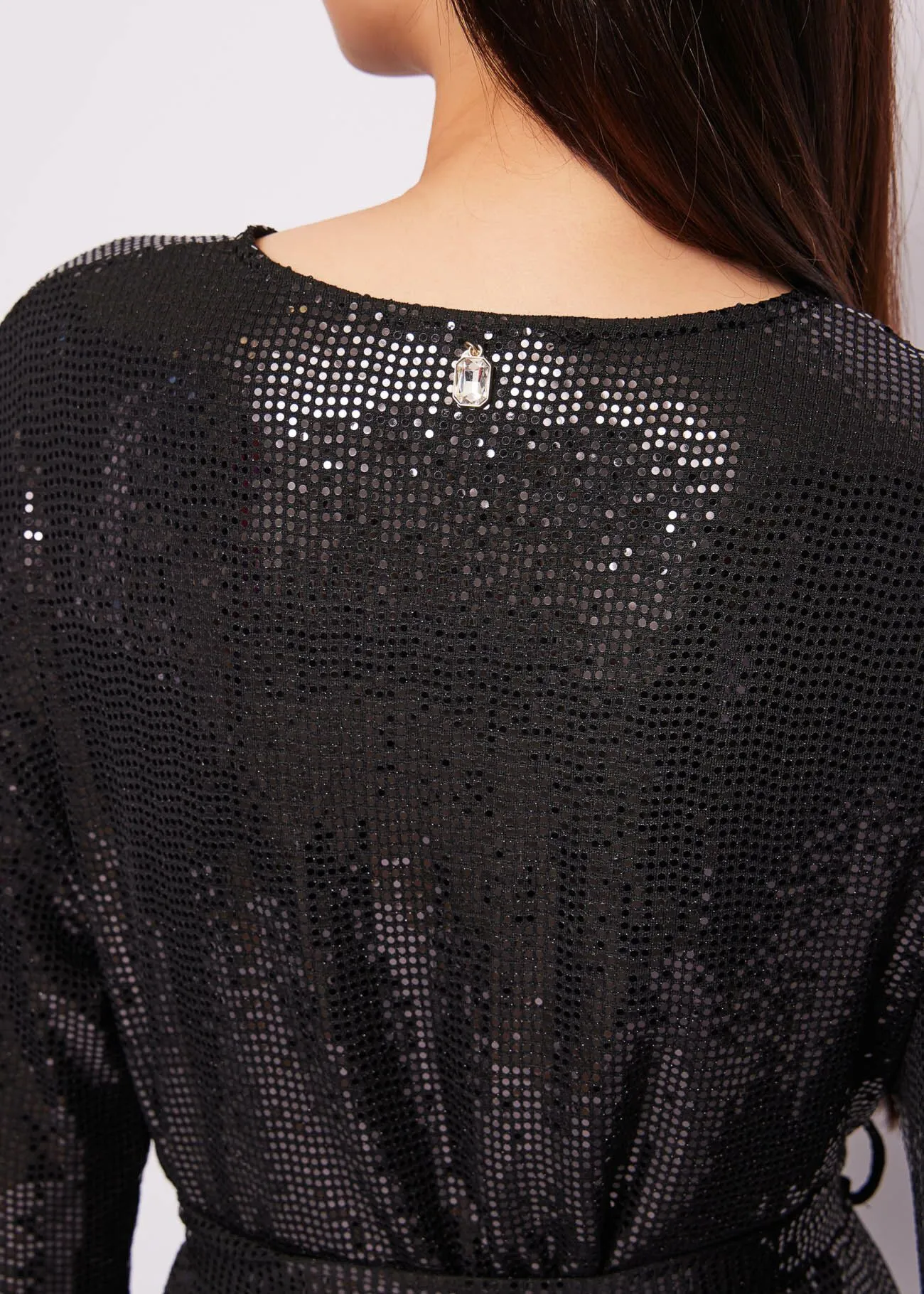 Dettaglio strass abito Denny Rose Dettaglio strass abito Denny Rose