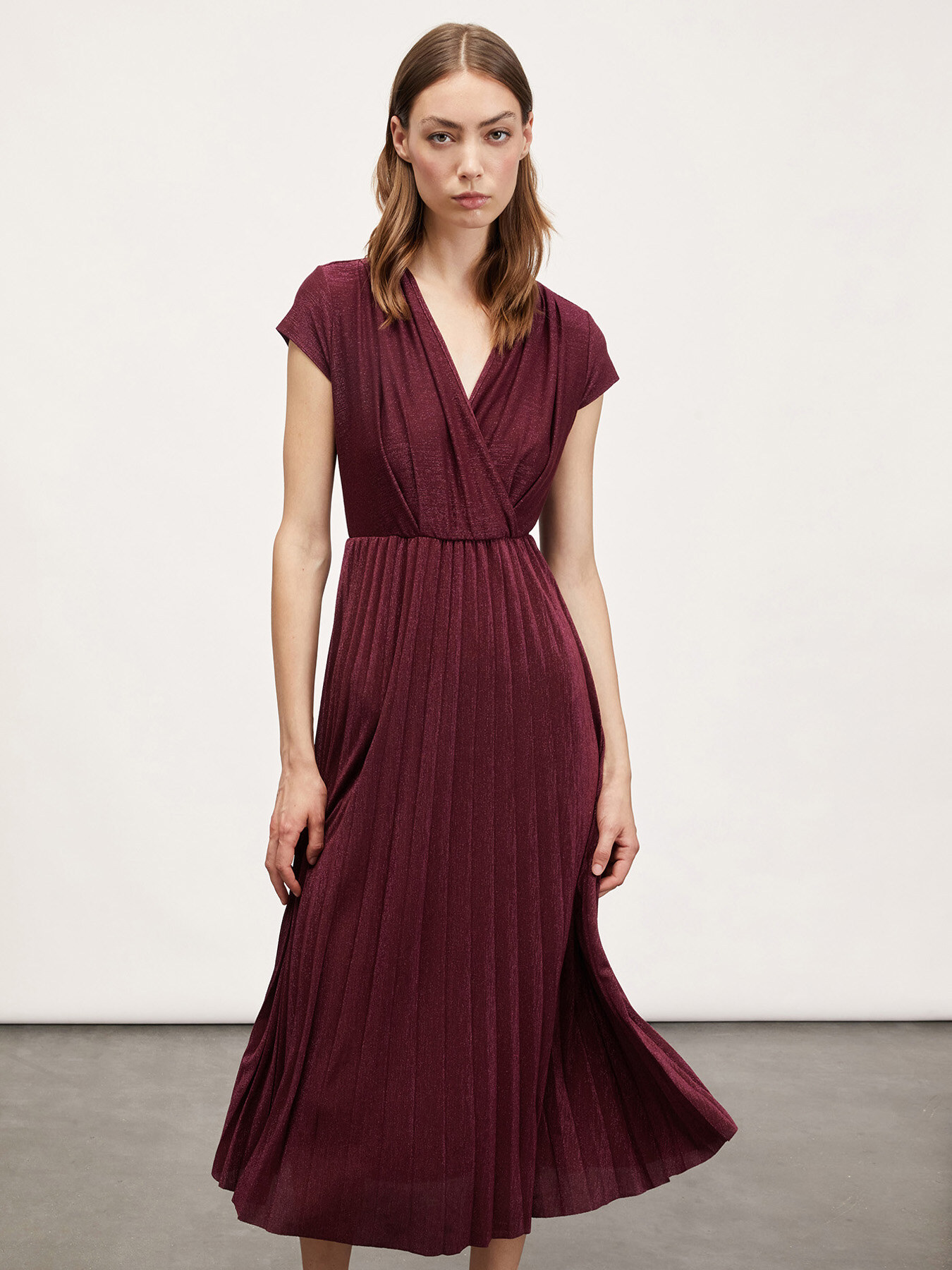 Motivi vestito lurex bordeaux Motivi vestito lurex bordeaux