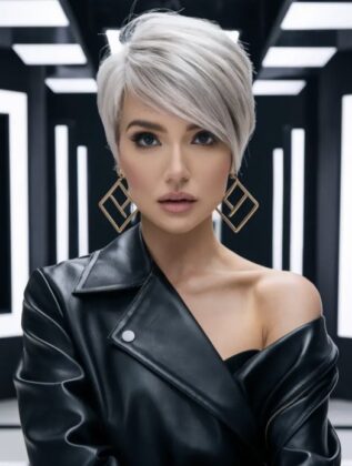 Taglio capelli corti donna pixie cut con ciuffo