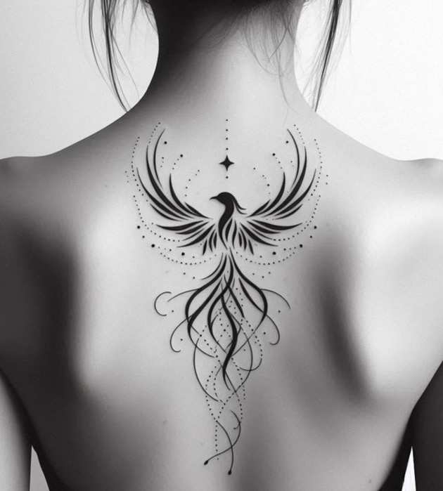 Tatuaggio Fenice Simbolo di Rinascita
