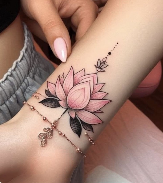 Tatuaggio Fior di Loto sul polso