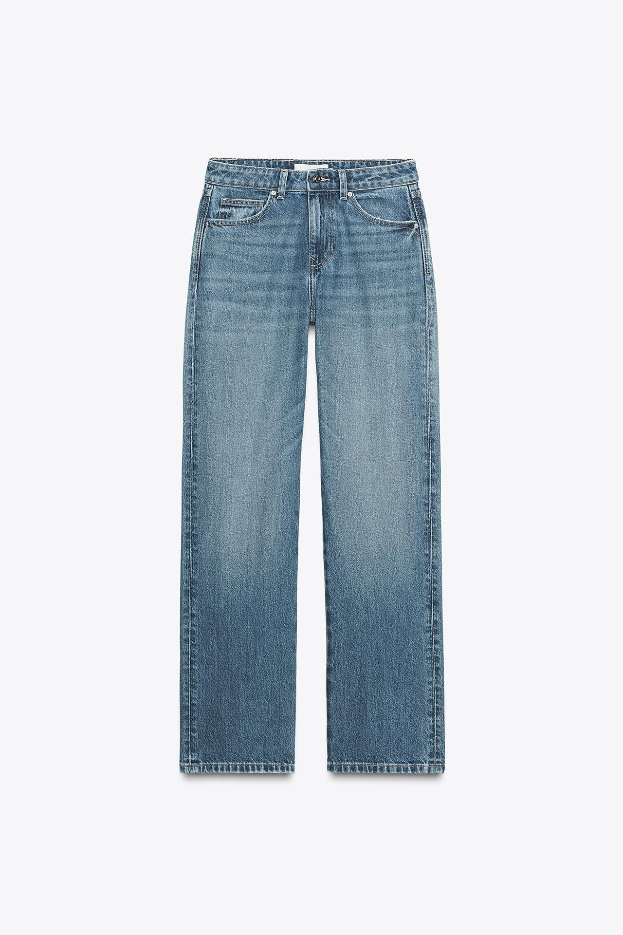 Jeans gamba dritta a vita alta