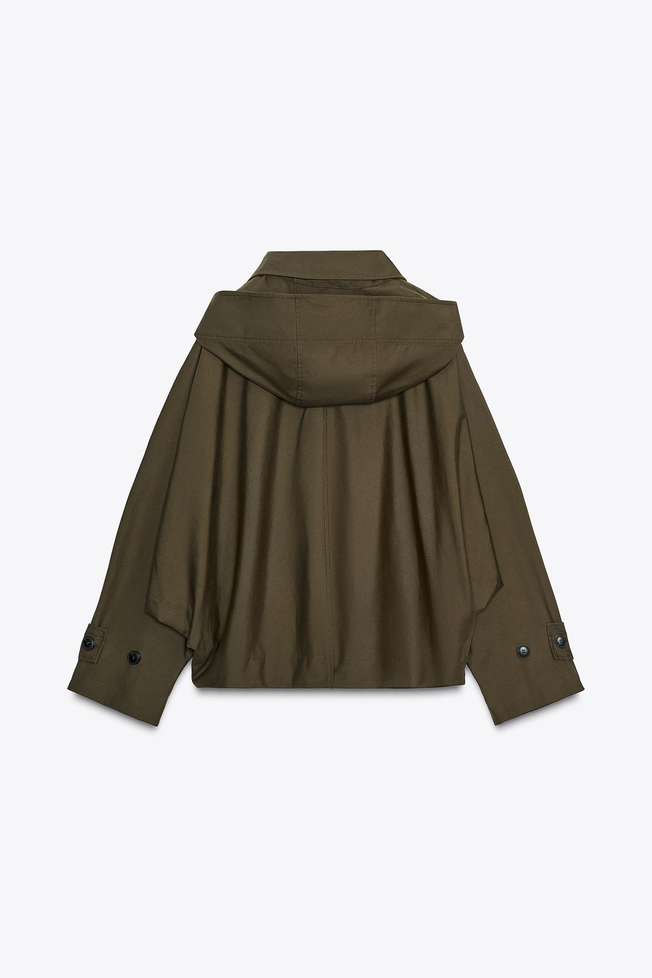 Trench con cappuccio ZARA nuova collezione autunnale 2025