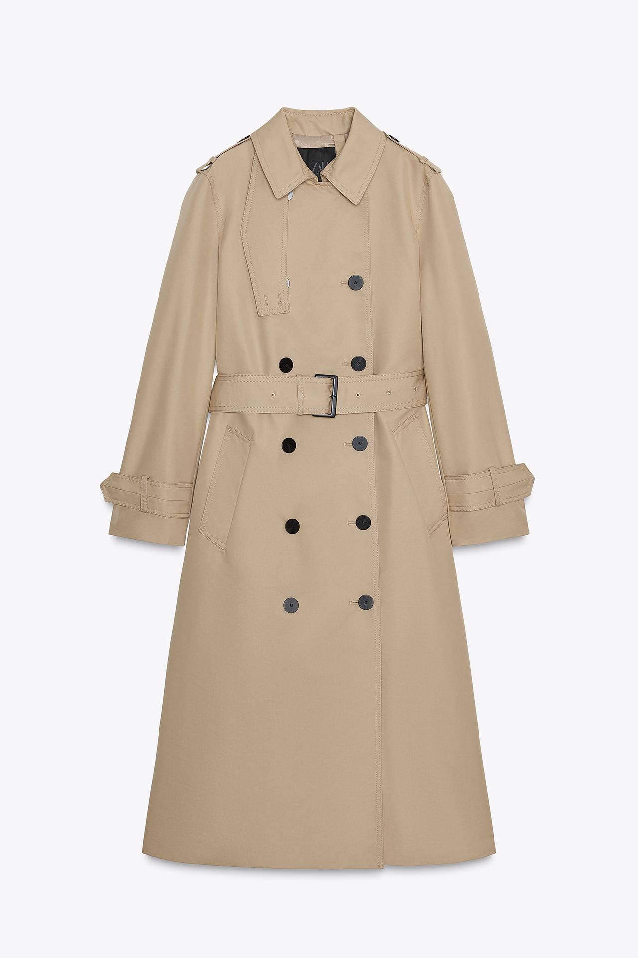 Trench lungo doppiopetto ZARA