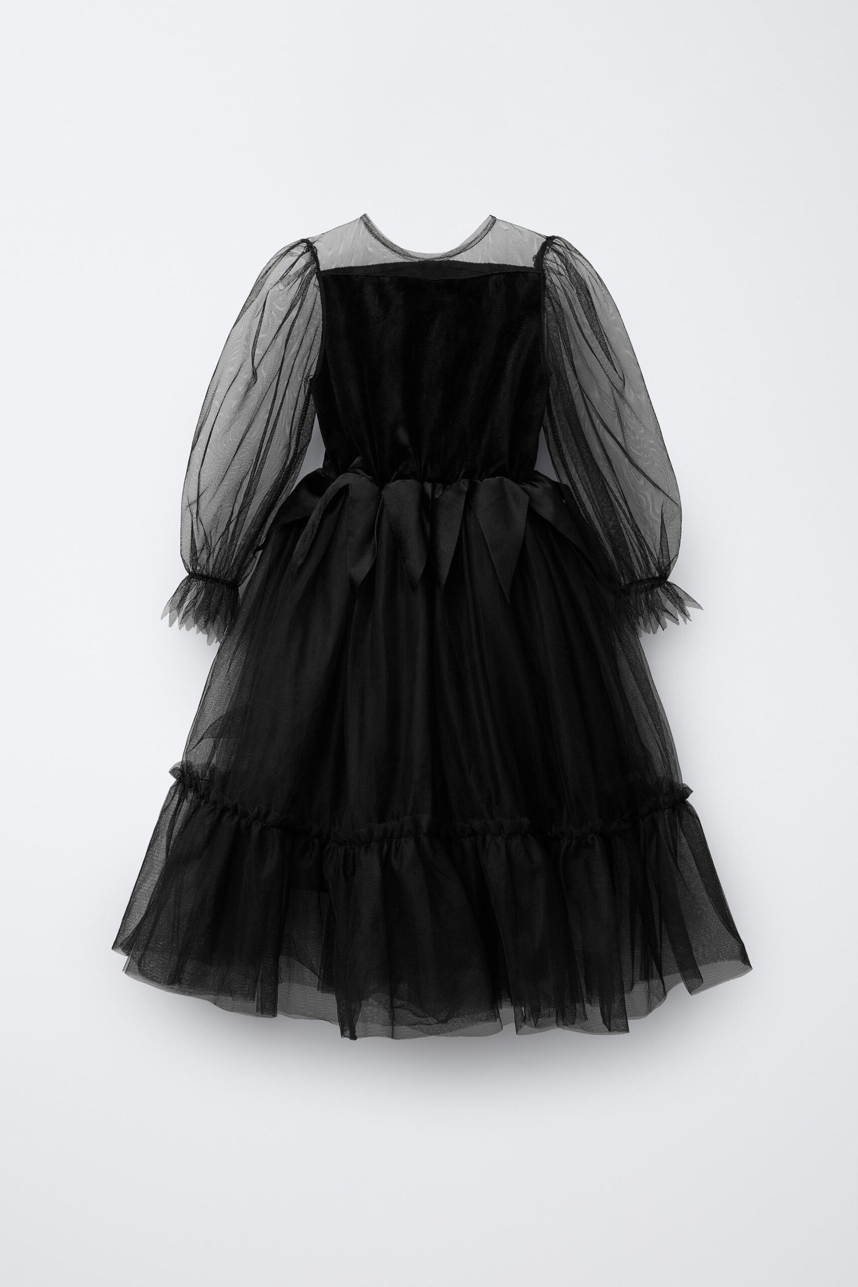 Costume da strega in tulle nera Halloween Costume da strega in tulle nera Halloween