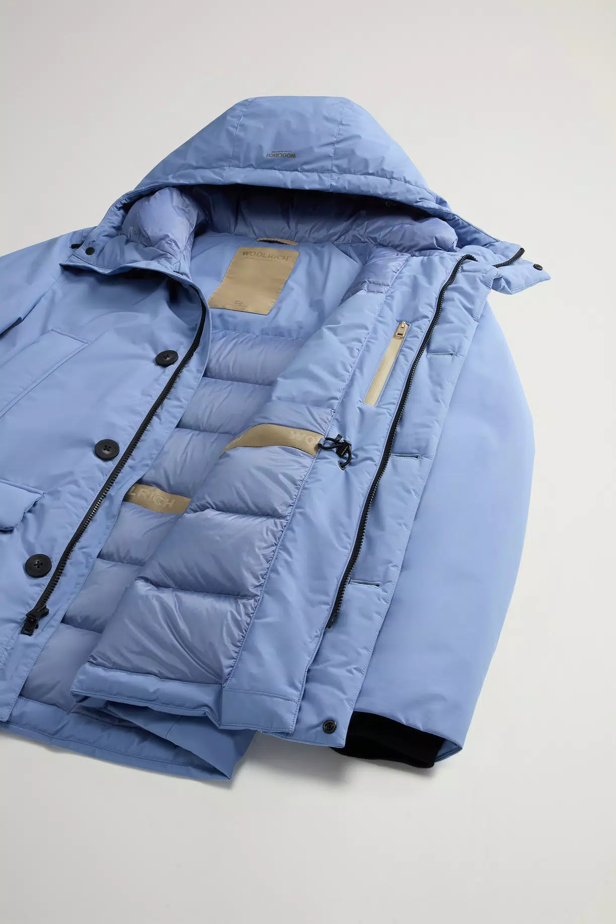 Dettaglio nuovo Arctic parka Cloud Woolrich inverno 2025 2026 Dettaglio nuovo Arctic parka Cloud Woolrich inverno 2025 2026