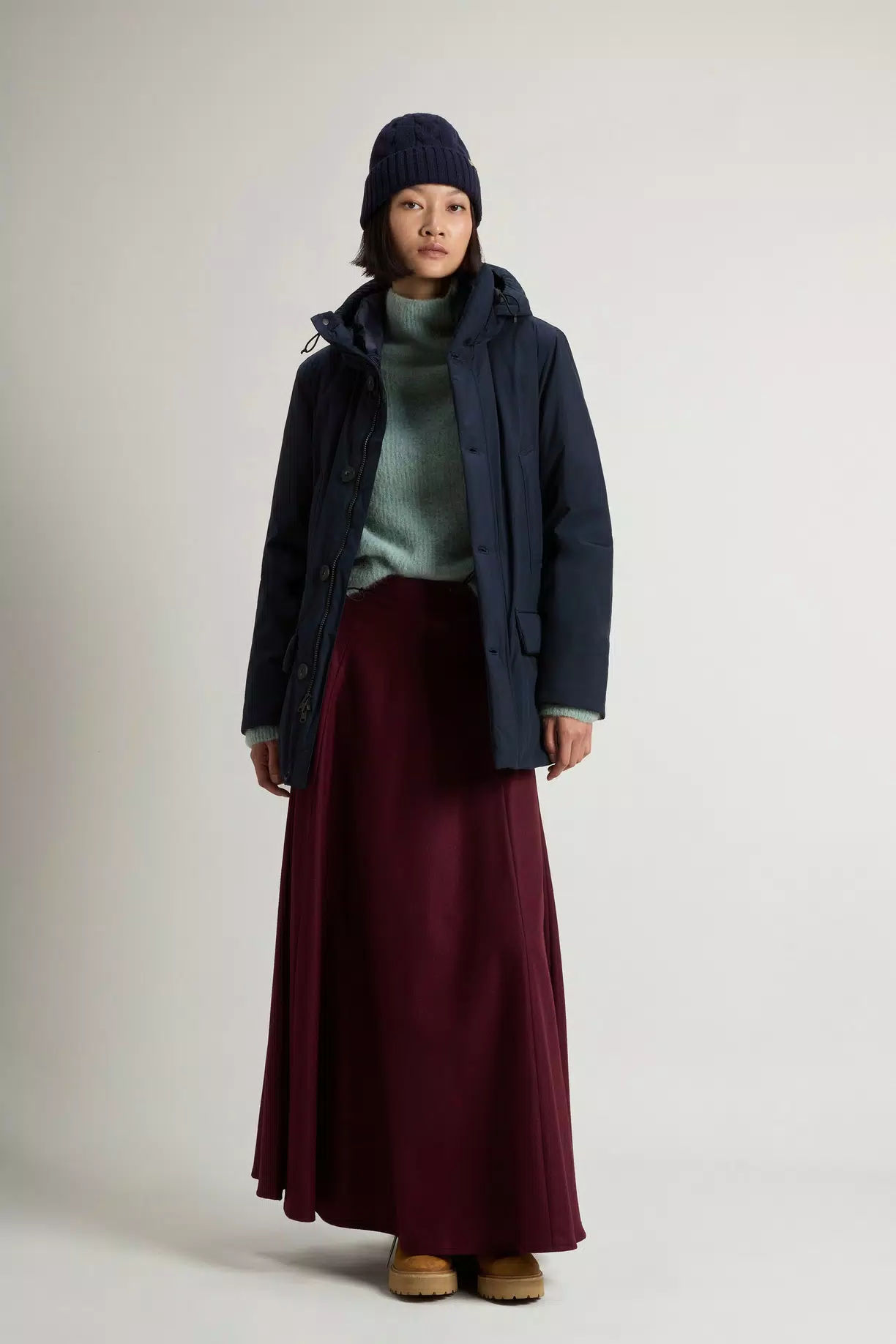 Parka Melton Blue Woolrich Parka Melton Blue Woolrich