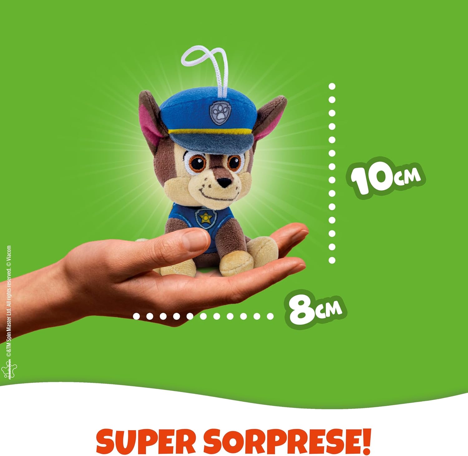 Misure Peluche Paw Patrol Uovo di Pasqua Kinder 2026