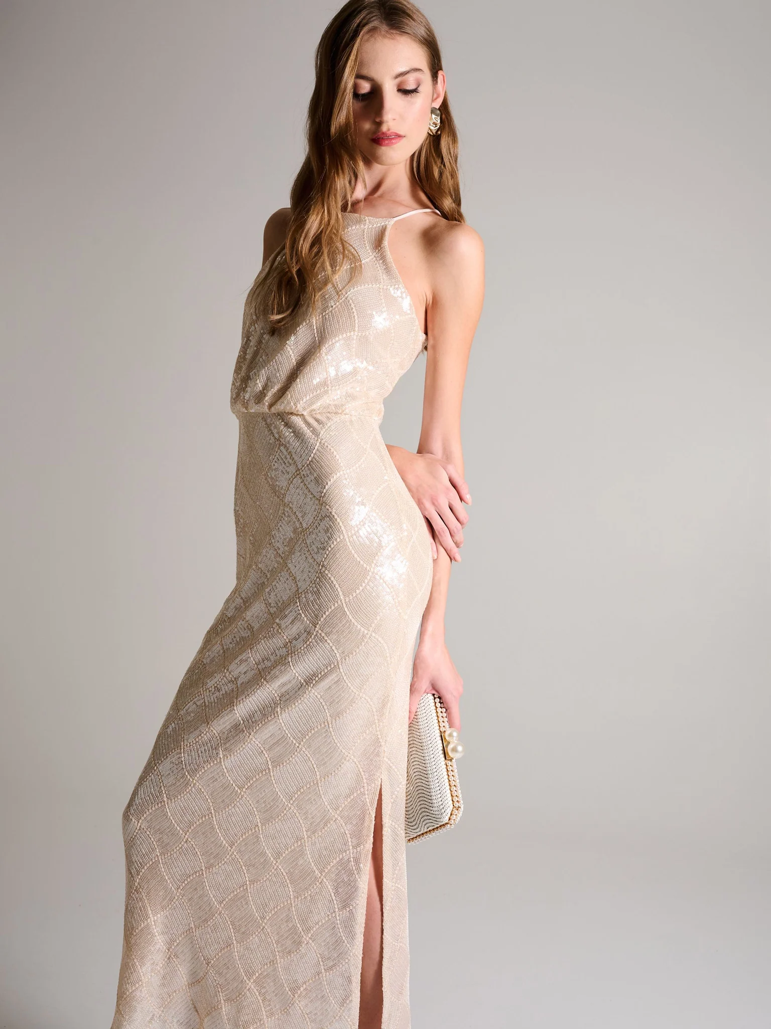 Abito full paillettes collezione primavera 2026 Rinascimento