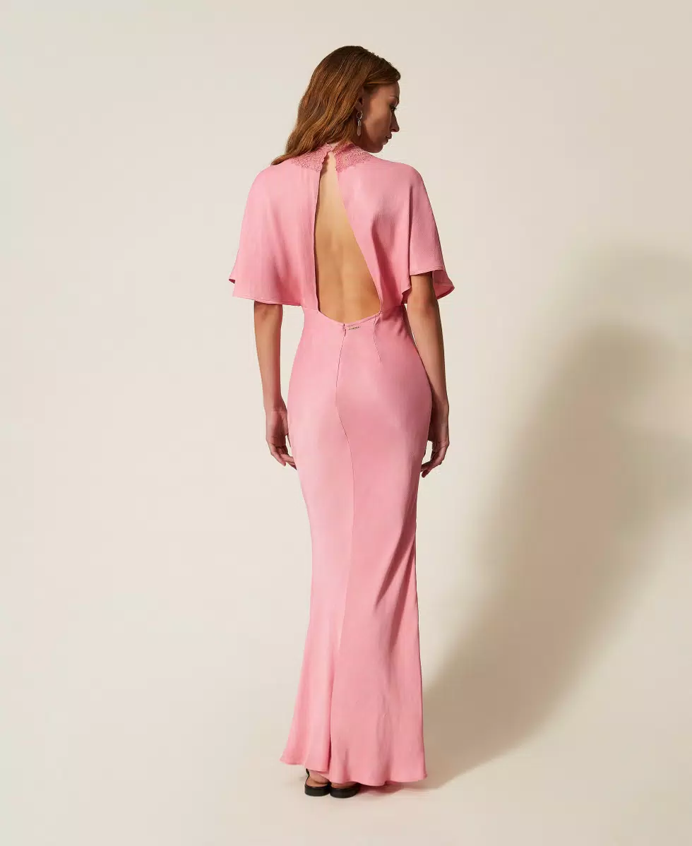 Elegante abito lungo in satin TWINSET da cerimonia 2026