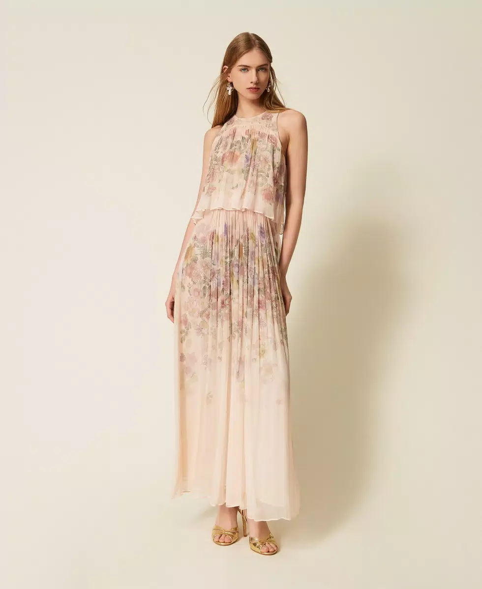 Elegante e romantico abito lungo da cerimonia TWINSET estate 2026