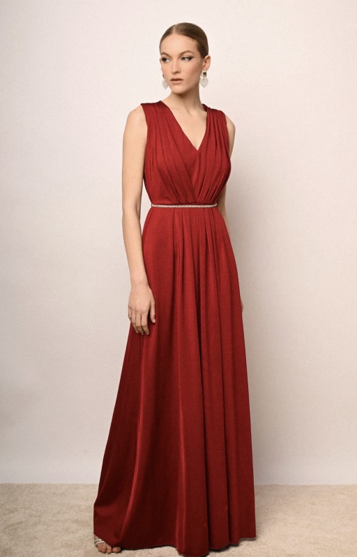 Abito lungo da sera rosso Abito lungo da sera rosso
