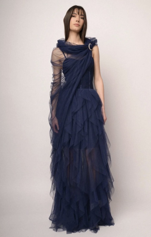 Coprispalle in tulle con fibbia Coprispalle in tulle con fibbia