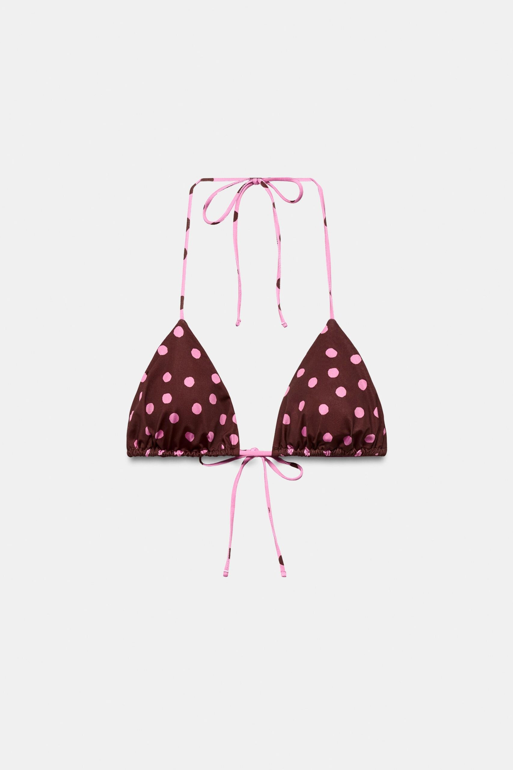 Reggiseno a triangolo a pois bikini Zara