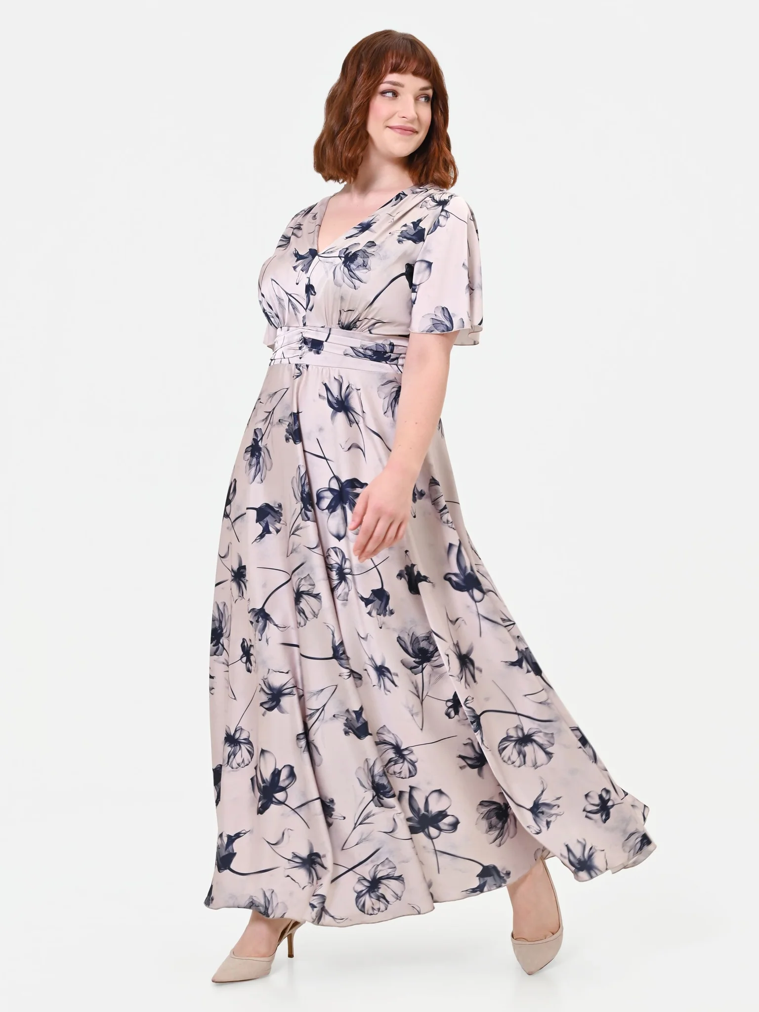 Rinascimento abito lungo da cerimonia curvy